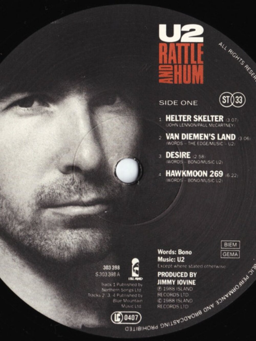 U2 - Rattle And Hum (2xLP) - Picture 3 of 3